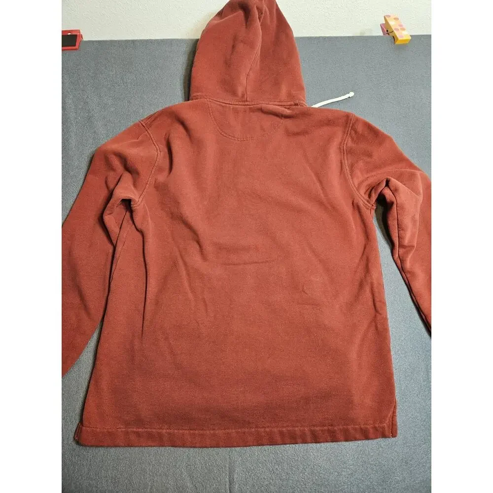 American Eagle Hoodie Mens Small Orange Sweatshirt Heavyweight Pouch Sweater - Picture 6 of 6